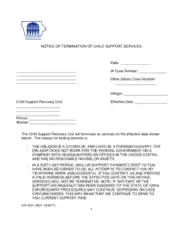 Free Download PDF Books, Notice of Termination of Child Support Example Template