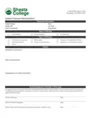 College Student Employee Warning Notice Template