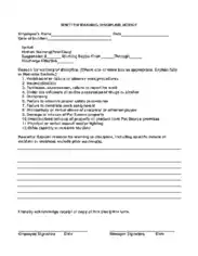 Written Employee Warning Notice Form Template