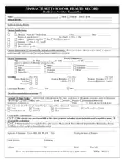 School Medical Records Form Template