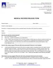 Medical Records Release Sample Form Template