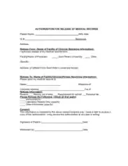 Medical Records Release Request Form Template