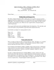 Sample Medical Records Request Fee Form Template