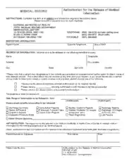 Standard Medical Record Request Form Template