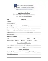 Free Download PDF Books, Appraisal Billing Order Form Template