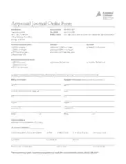 Appraisal Journal Order Form Template