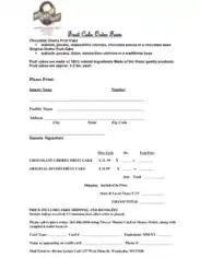 Free Download PDF Books, Fruit Cake Order Form Template