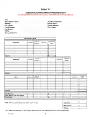 Free Download PDF Books, SubContractor Change Order Request Form Template