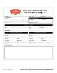 Custom Shop Order Form Template