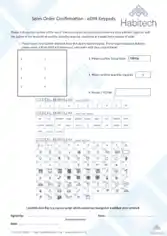 Customer Keypad Order Confirmation Form Template
