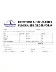Firewood Fundraiser Order Form Template