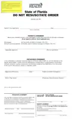 Do Not Resuscitate Order Form Template