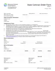 State Contract Order Form Template