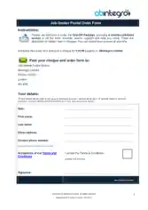 Job Seeker Postal Order Form Template