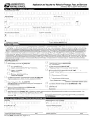 Postal Order Refund Form Template