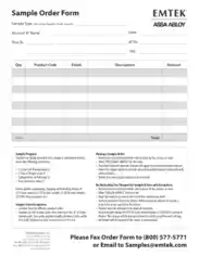 Sample Fillable Order Form Template
