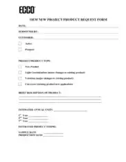 Sample OEM New Product Purchase Forms Template