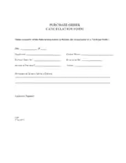 Purchase Order Cancellation Form Template