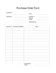 Free Download PDF Books, Purchase Order Form Template