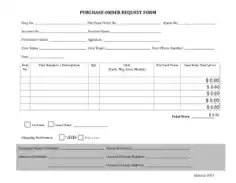 Free Download PDF Books, Simple Purchase Order Form Template