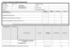 Travel Purchase Order Form Template