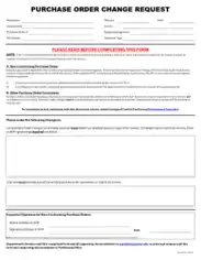 Purchase Order Change Request Form Template
