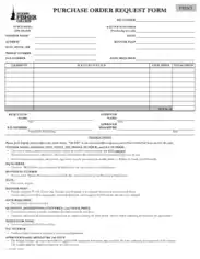 Purchase Order Request Form Free Template