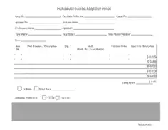 Purchase Order Request Form Printable Template