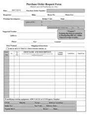 Free Download PDF Books, Purchase Order Request Form Sample Template