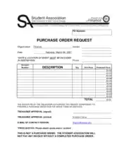 Free Download PDF Books, Student Finance Purchase Order Request Form Sample Template