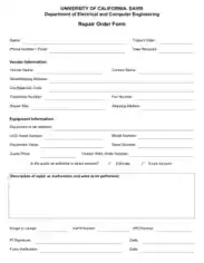 Free Download PDF Books, Equipment Repair Order Form Template
