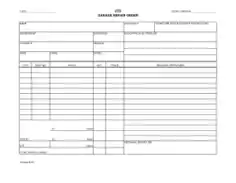 Repair Work Order Form Template