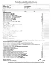 Software Sales Order Form Template