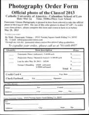 Photography School Picture Order Form Template