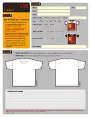 Lab T Shirt Order Form Template