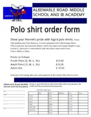 Polo Shirt Order Form Example Template
