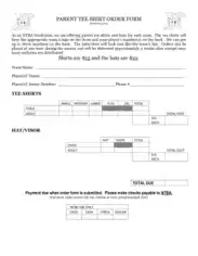 Free Download PDF Books, Uniform Shirt Order Form Template
