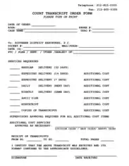 Free Download PDF Books, Court Transcript Order Form Sample Template