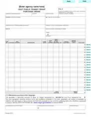 Vehicle Purchase Order Form Free Template