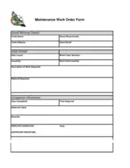 Free Download PDF Books, Maintenance Work Order Form Template
