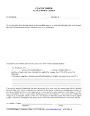 Free Download PDF Books, Sample Work Change Order Form Template
