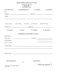 Work Order  Request Form Template
