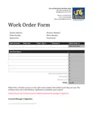 Free Download PDF Books, Work Order Request Form Sample Template