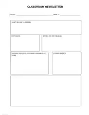 Free Classroom Newsletter Word Template