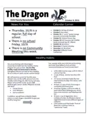 Dragon Family Newsletter Template
