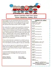 Clover Preschool Newsletter Template