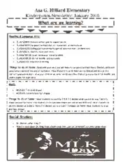Elementary Kindergarten Newsletter Template