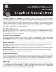 New Teacher Newsletter Template