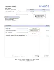 Basic Contractor Invoice Template