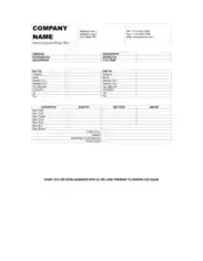 Billing Invoice Word Template